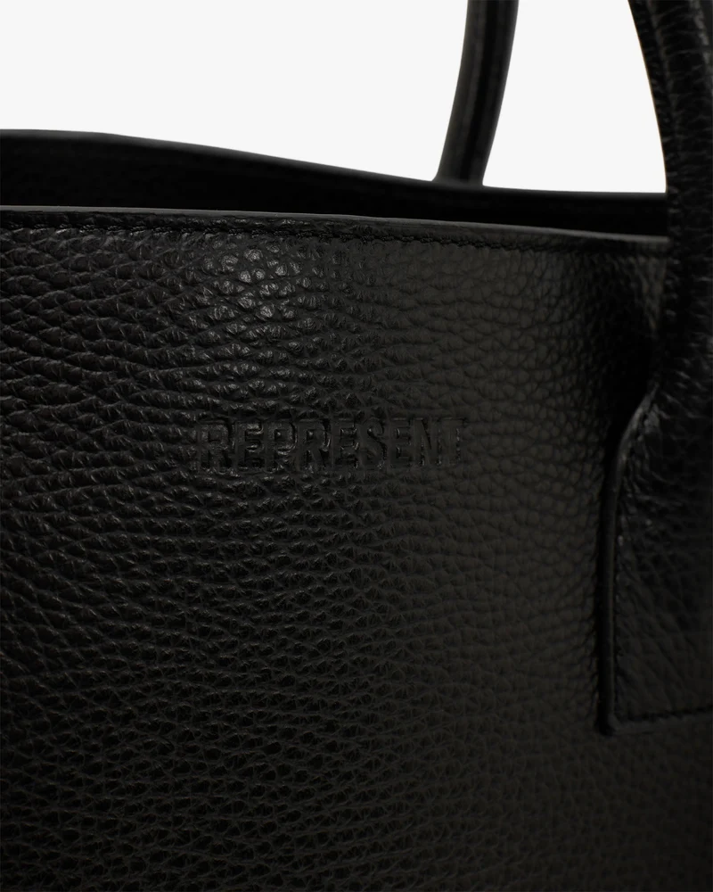 HTN XL Leather Bag - Black
