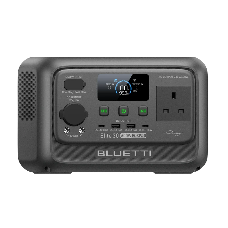 BLUETTI Elite 30 V2 Portable Power Station | 600W 288Wh | UK Plug