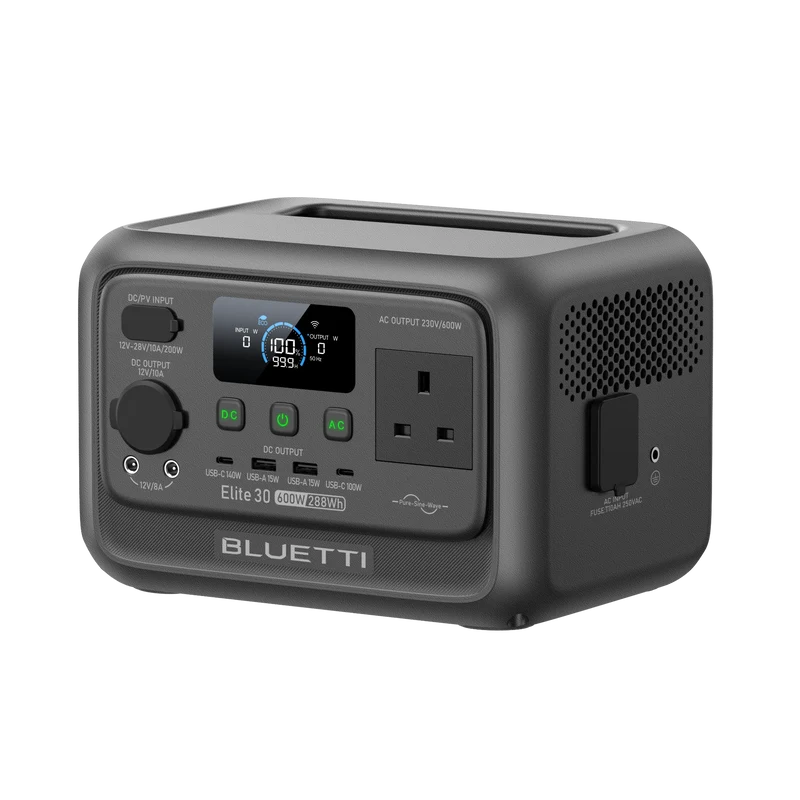 BLUETTI Elite 30 V2 Portable Power Station | 600W 288Wh | UK Plug
