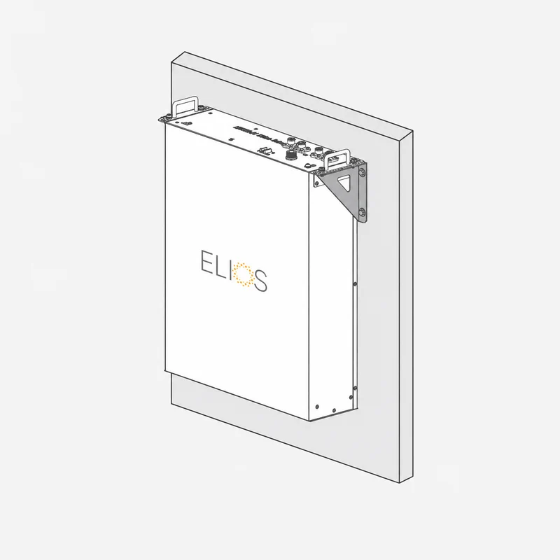 Elios Wall-Mount Bracket Kit for Litio5.12 Battery | White Cover