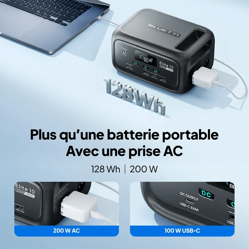 Elite 10 + 60W | 128 Wh,200 W | 60 W solaire