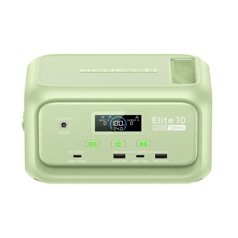 Elite 10 (Vert clair citron) | 128 Wh,200 W | Mini Station électrique