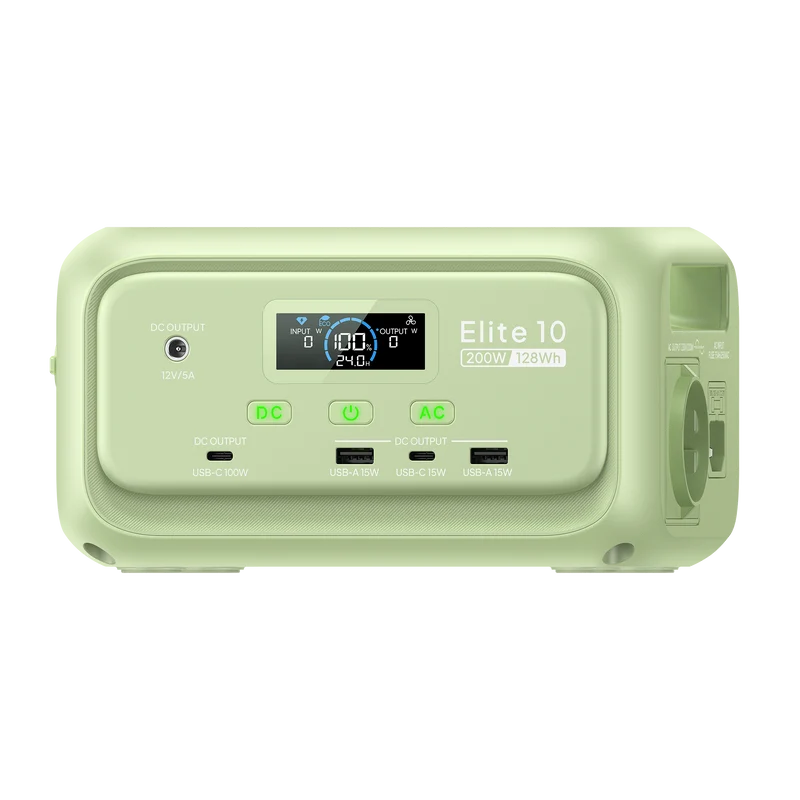 Elite 10 (Vert clair citron) | 128 Wh,200 W | Mini Station électrique