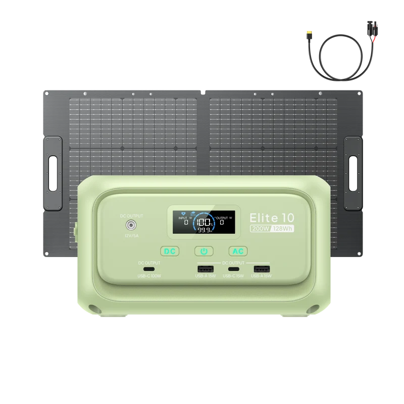 Elite 10 (Vert clair citron) | 128 Wh,200 W | Mini Station électrique