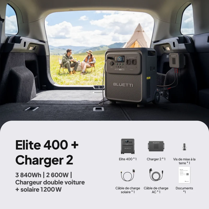 BLUETTI Elite 400 Station d’alimentation portable | 2 600 W 3 840 Wh