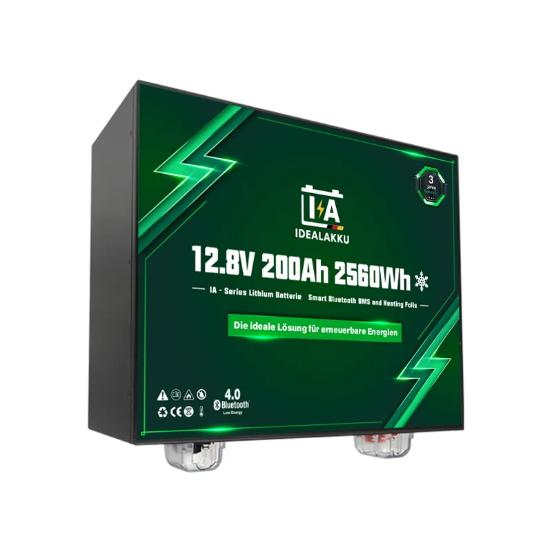 Batterie Lithium LiFePO4 12.8V 200Ah IDEALAKKU IA-12-200H – Remplacement AGM / GEL