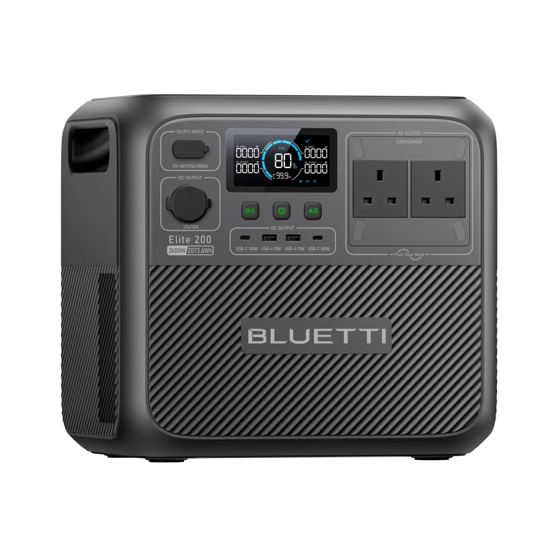 BLUETTI Elite 200 V2 Portable Power Station | 2,600W 2,073.6Wh | UK Plug