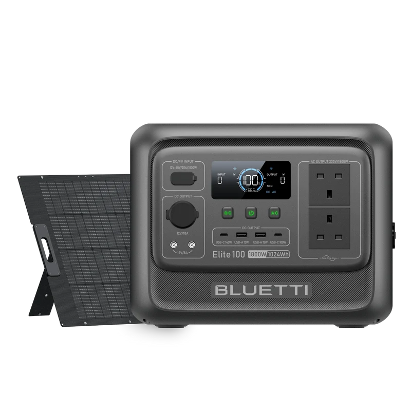 BLUETTI Elite 100 V2 Portable Power Station | 1,800W 1,024Wh | UK Plug