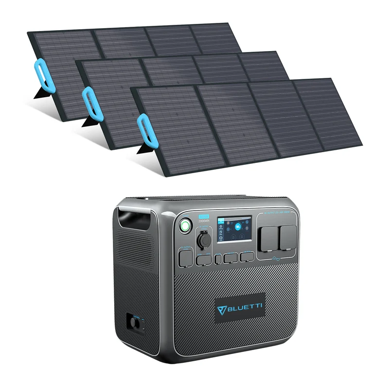 BLUETTI AC200P+3*PV120 Groupe électrogène solaire