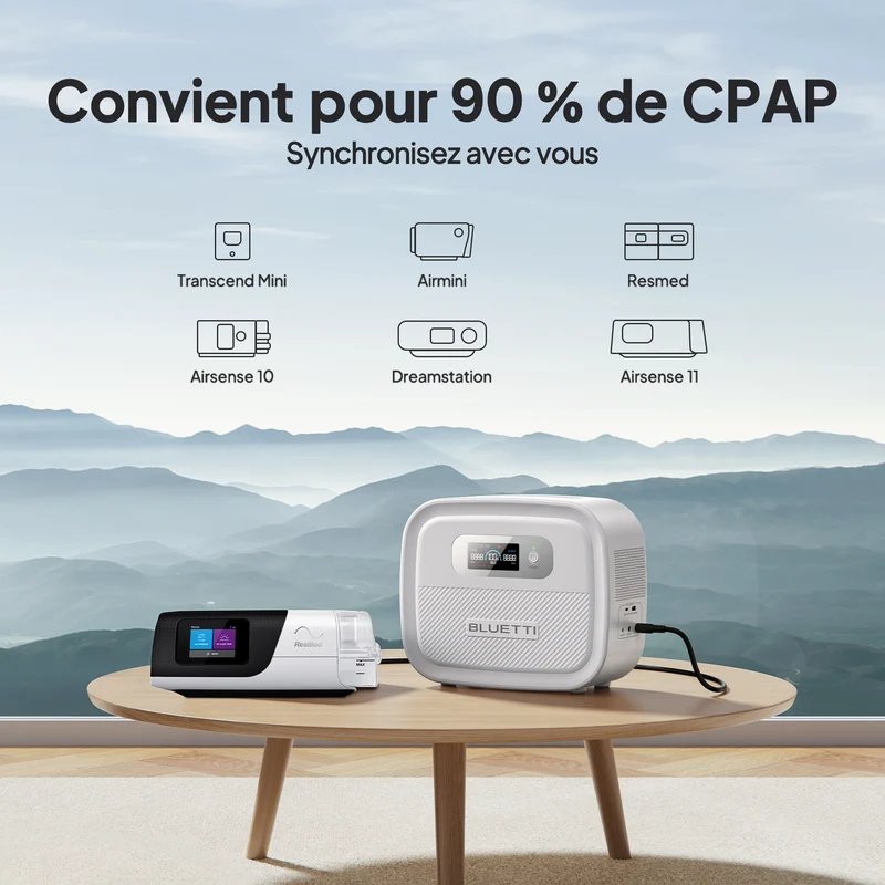 BLUETTI X60 Batterie externe CPAP de 614 Wh（test）