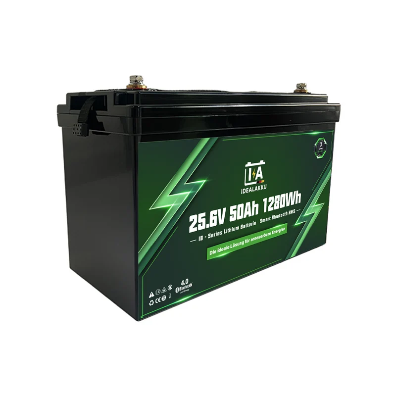 Batterie Lithium LiFePO4 24V 50Ah IDEALAKKU IB-24-50 Bluetooth BMS intégré – Remplacement AGM Gel