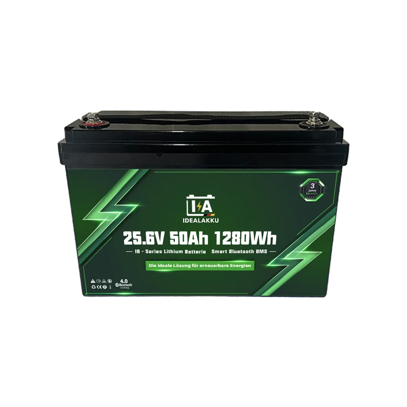 Batterie Lithium LiFePO4 24V 50Ah IDEALAKKU IB-24-50 Bluetooth BMS intégré – Remplacement AGM Gel