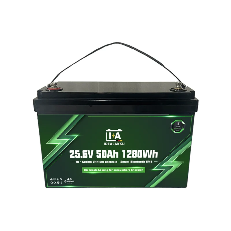 Batterie Lithium LiFePO4 24V 50Ah IDEALAKKU IB-24-50 Bluetooth BMS intégré – Remplacement AGM Gel