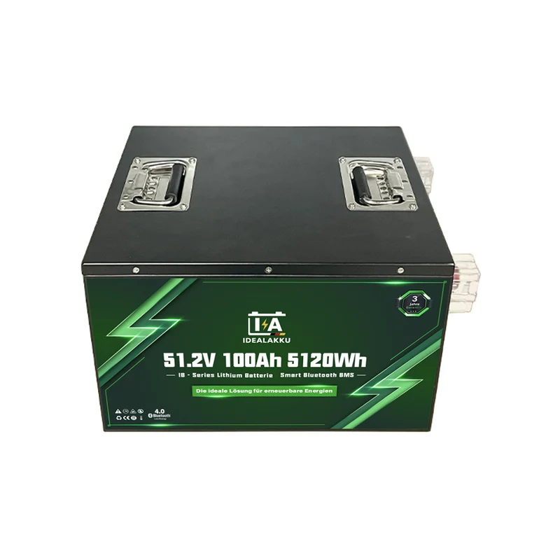 Batterie Lithium LiFePO4 48V 100Ah IDEALAKKU IB-48-100 Bluetooth BMS intégré – Remplacement AGM GEL