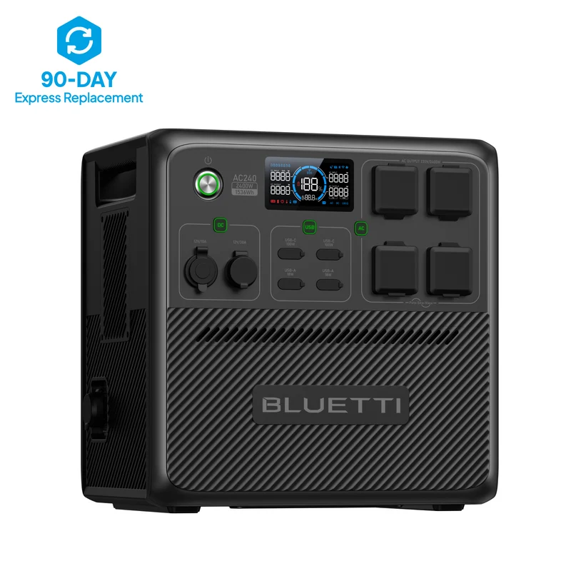 BLUETTI AC240 Station électrique portable | 2 400 W / 1 536 Wh