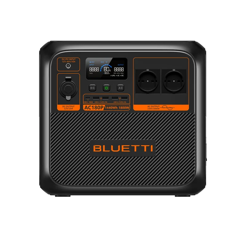 BLUETTI AC180P Solar Portable Power Station | 1800W 1440Wh