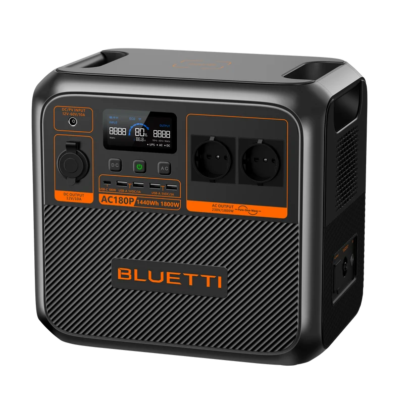 BLUETTI AC180P Solar Portable Power Station | 1800W 1440Wh