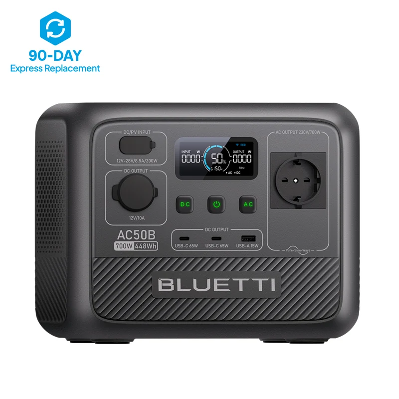 BLUETTI AC50B Station électrique portable | 700 W, 448 Wh