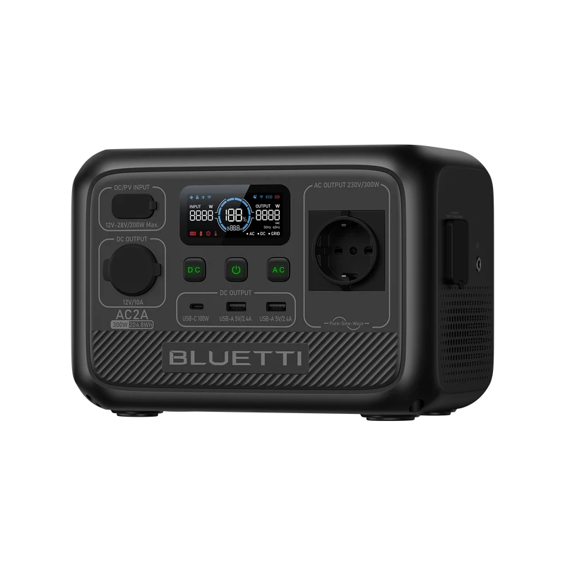 BLUETTI AC2A Station électrique portable | 300 W, 204,8 Wh