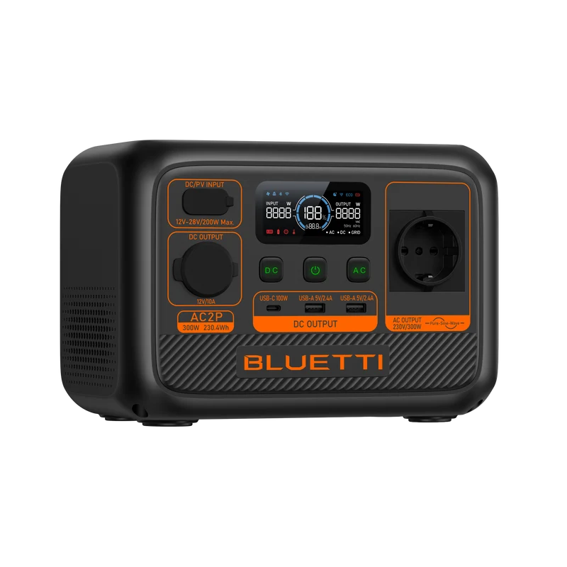 BLUETTI AC2P Station électrique portable | 300 W / 230,4 Wh