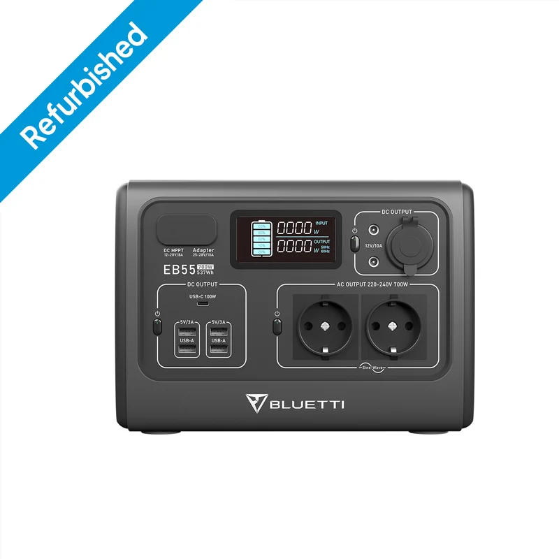 BLUETTI EB55 Station électrique portable | 700 W / 537 Wh - Occasion