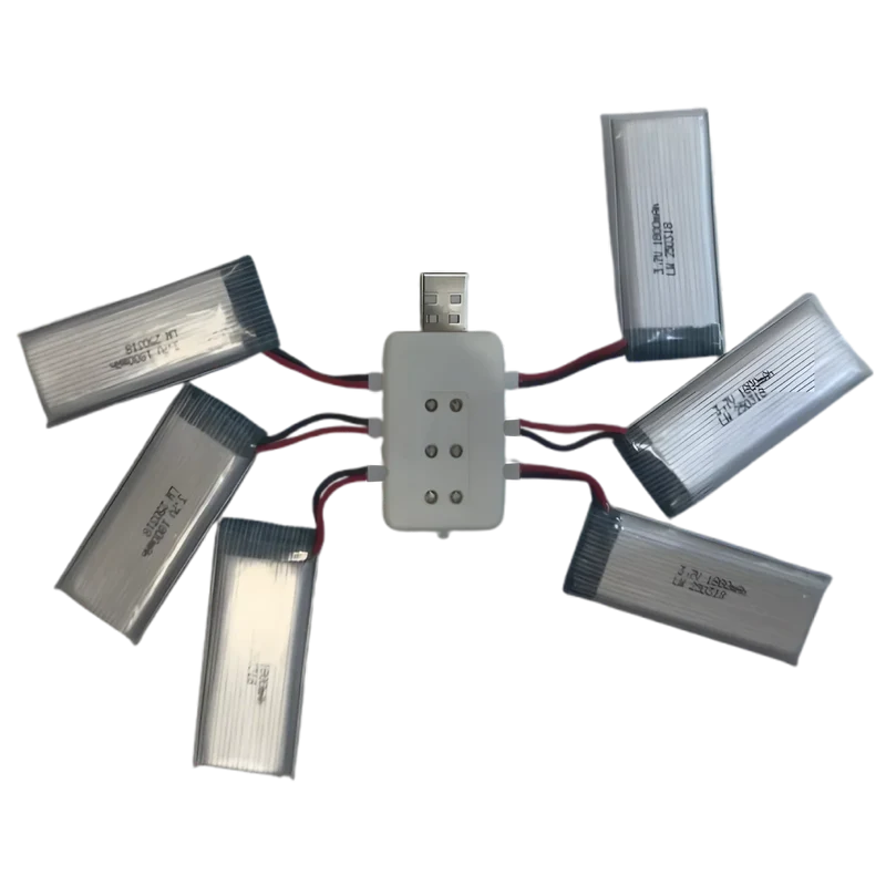 Chargeur USB + 1 Batterie LiPo 3.7V 1800mAh pour Drone et Hélicoptère RC – KY601S / SYMA X5 / X5C / X5SW