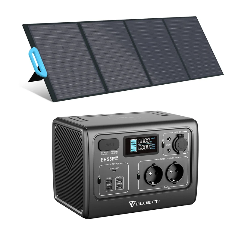 BLUETTI EB55+120W Solar Generator Kit