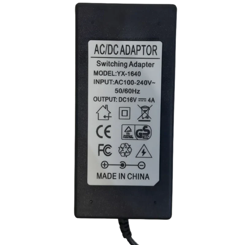 Alimentation secteur AC/DC 16V 4A Fiche 5.5 x 2.5 mm