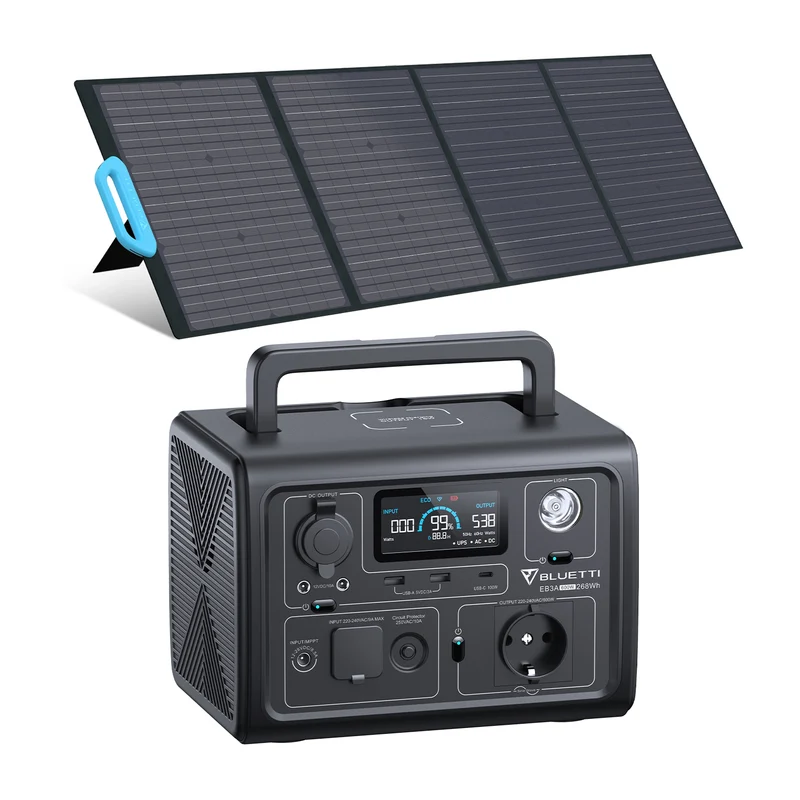 BLUETTI EB3A+120W Solar Generator Kit