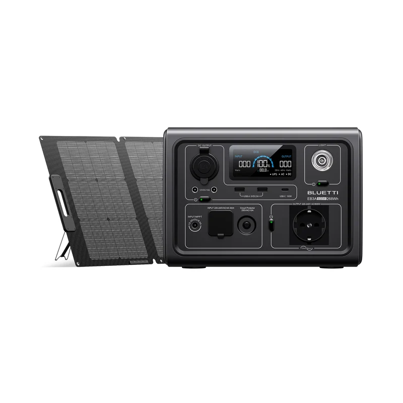 BLUETTI EB3A + PV120/S Groupe électrogène solaire