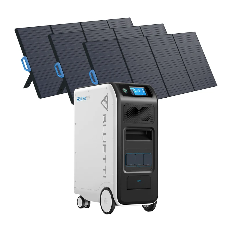 BLUETTI EP500Pro + 2*PV350 Groupe électrogène solaire