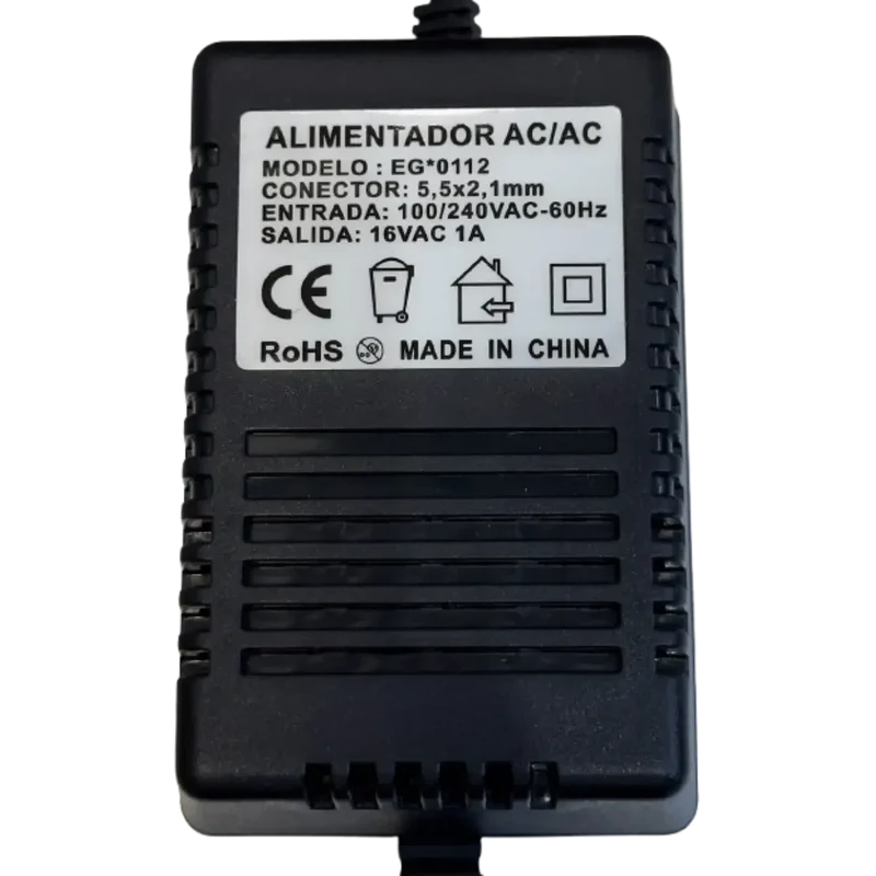 Transformateur AC/AC 16V 1A 16W – Adaptateur Secteur 230V Sortie Alternatif