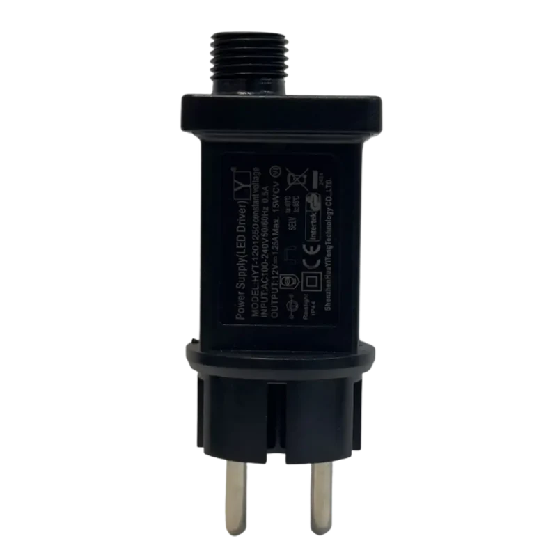 Transformateur secteur 12V 15W pour guirlandes de décoration et de Noël