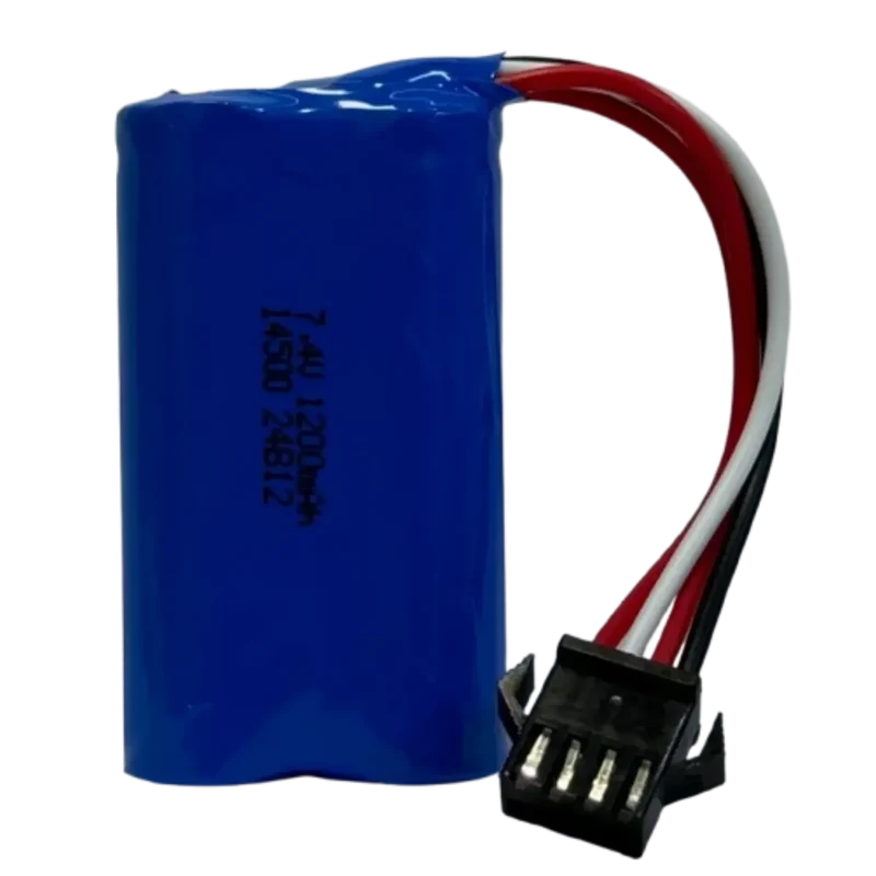Accumulateur rechargeable 7,4V 1200mAh 2x14500 AA avec connecteur SM-4P