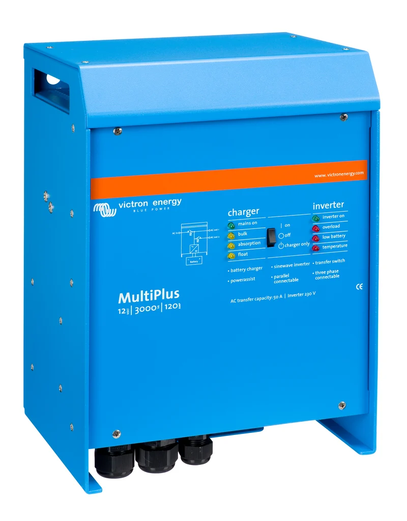 Victron Energy Inverter/Charge MultiPlus 12/3000/120-50 120V VE.Bus | UL 1741 & UL 458 | PMP122301102