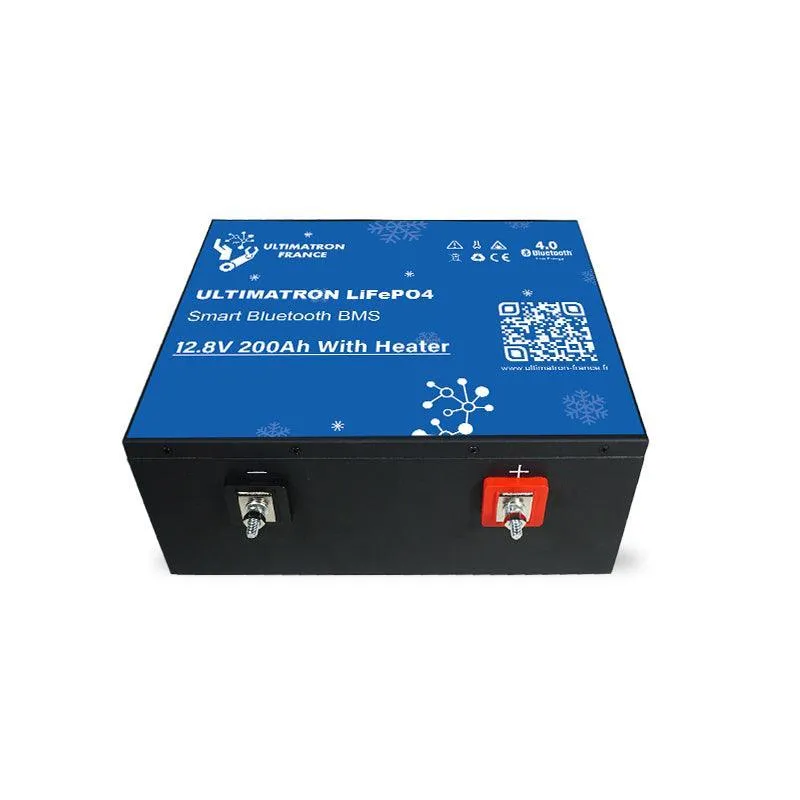 Batterie LiFePO4 12V 200Ah LFP Ultimatron chauffage Bluetooth
