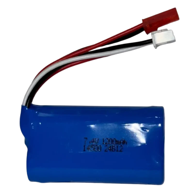 Accumulateur rechargeable 7,4V 1200mAh 2x14500 AA avec connecteurs SM/JST