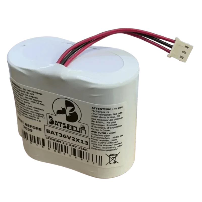 Pile Lithium 7.2V 13Ah BAT36V2X13 – Compatible Alarme TecnoAlarm