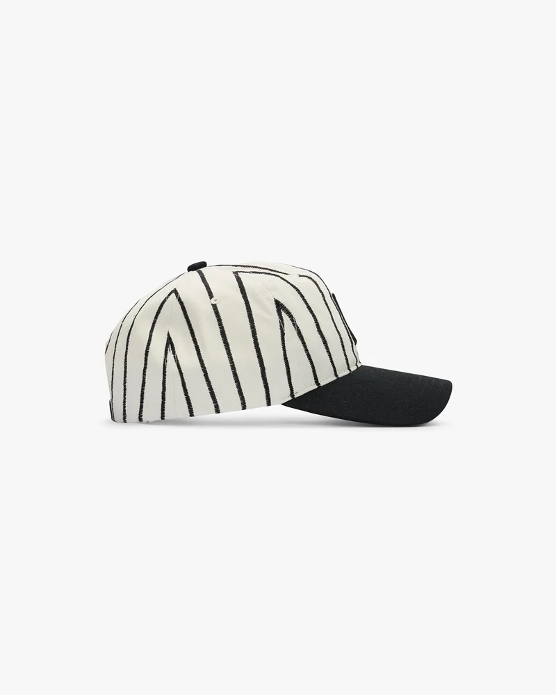 Initial Stripe Cap - Antique White