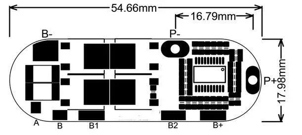 Carte de protection BMS Li-Ion 4S -pour batterie 14.8v 25A