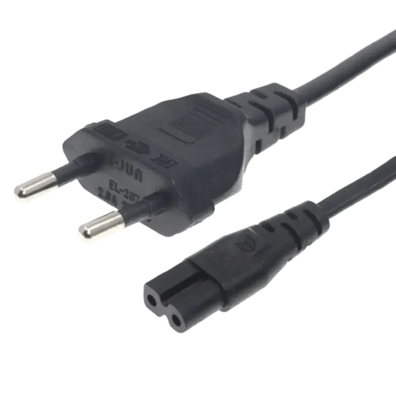 Câble alimentation secteur C7 figure 8 1,8 m noir prise européenne