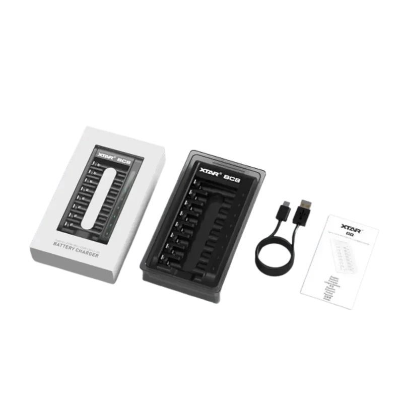 Chargeur de batteries AA/AAA 1.2V et 1.5V, 8 emplacements