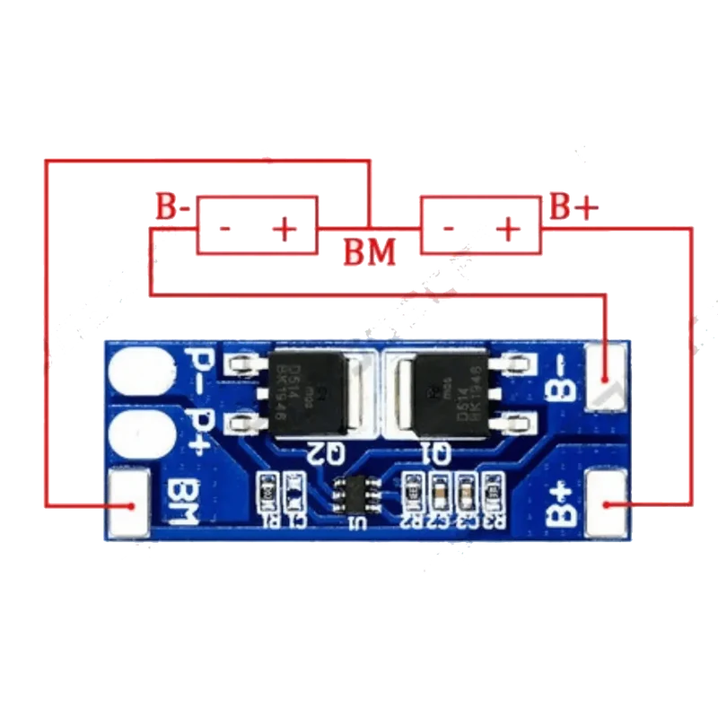 Carte de protection BMS Li-Ion 2S - 7.4v 8A