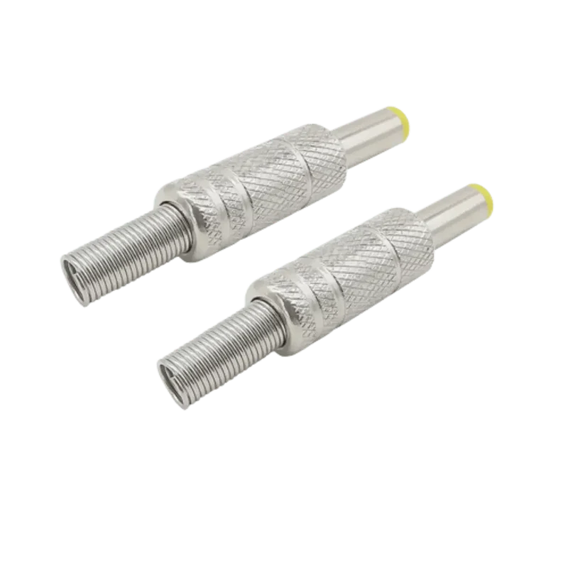 Connecteur fiche mâle 5.5x2.5mm en métal avec tête jaune