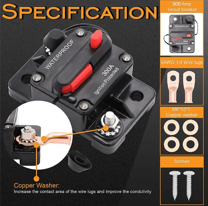Disjoncteur étanche 40A 12-48V DC IP67