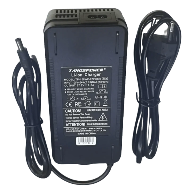 Chargeur de batterie lithium 67.2V 2A avec connecteur 5.5x2.1mm