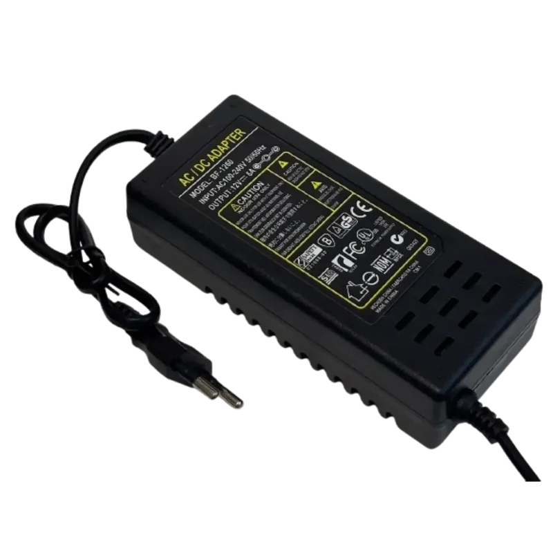 Alimentation AC/DC 12V 6A 72W – Adaptateur Secteur 230V Ruban LED Caméra