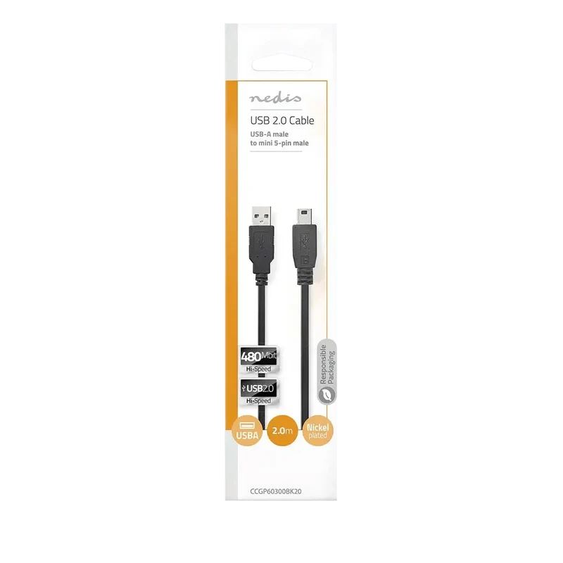 Câble USB vers USB Mini-B 2M