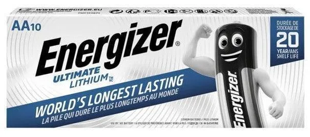 Piles Lithium AA 1.5V Energizer Ultimate L91 R6 – Lot de 10 Piles