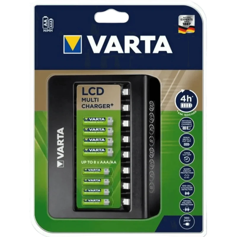 Chargeur batterie AA et AAA Ni-MH VARTA LCD MULTI+ PLUS
